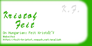 kristof feit business card